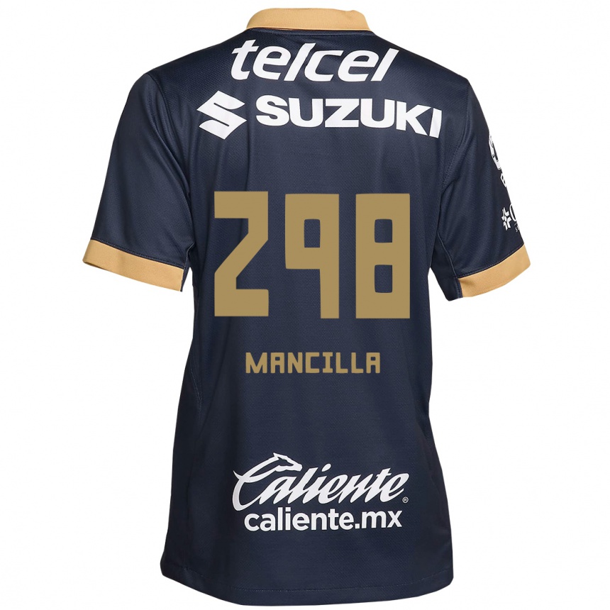 Kinder Fußball José Mancilla #298 Obsidian Gold Weiß Auswärtstrikot Trikot 2024/25 T-Shirt Luxemburg