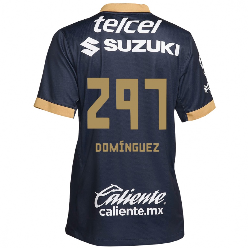 Kinder Fußball Julio Domínguez #297 Obsidian Gold Weiß Auswärtstrikot Trikot 2024/25 T-Shirt Luxemburg