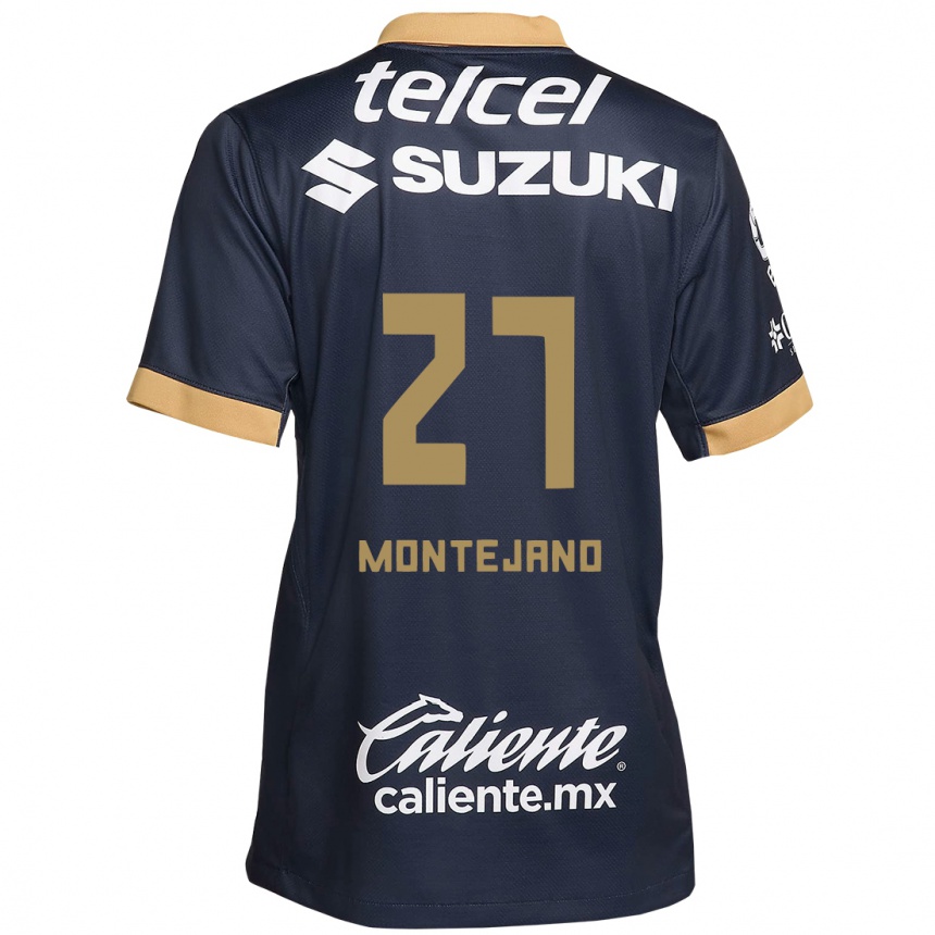 Kinder Fußball Emanuel Montejano #27 Obsidian Gold Weiß Auswärtstrikot Trikot 2024/25 T-Shirt Luxemburg