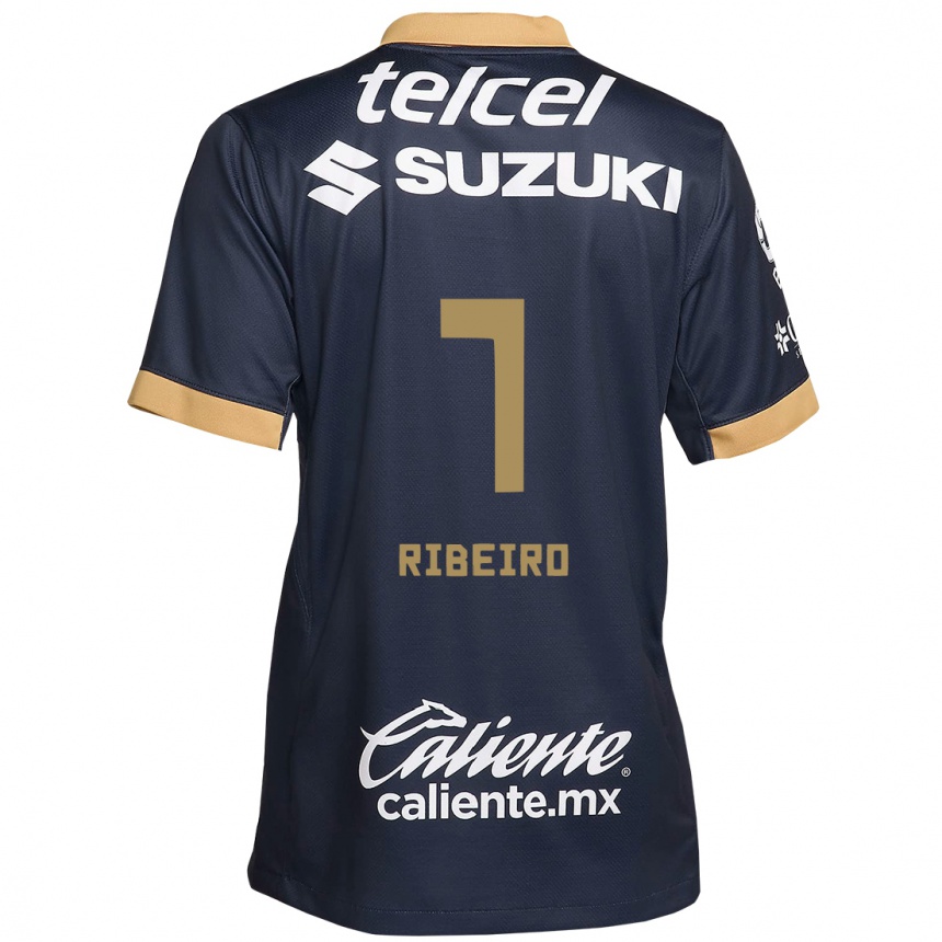 Kinder Fußball Stephanie Ribeiro #7 Obsidian Gold Weiß Auswärtstrikot Trikot 2024/25 T-Shirt Luxemburg