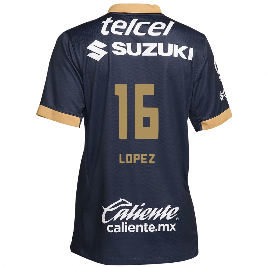 Kinder Fußball Samantha Lopez #16 Obsidian Gold Weiß Auswärtstrikot Trikot 2024/25 T-Shirt Luxemburg