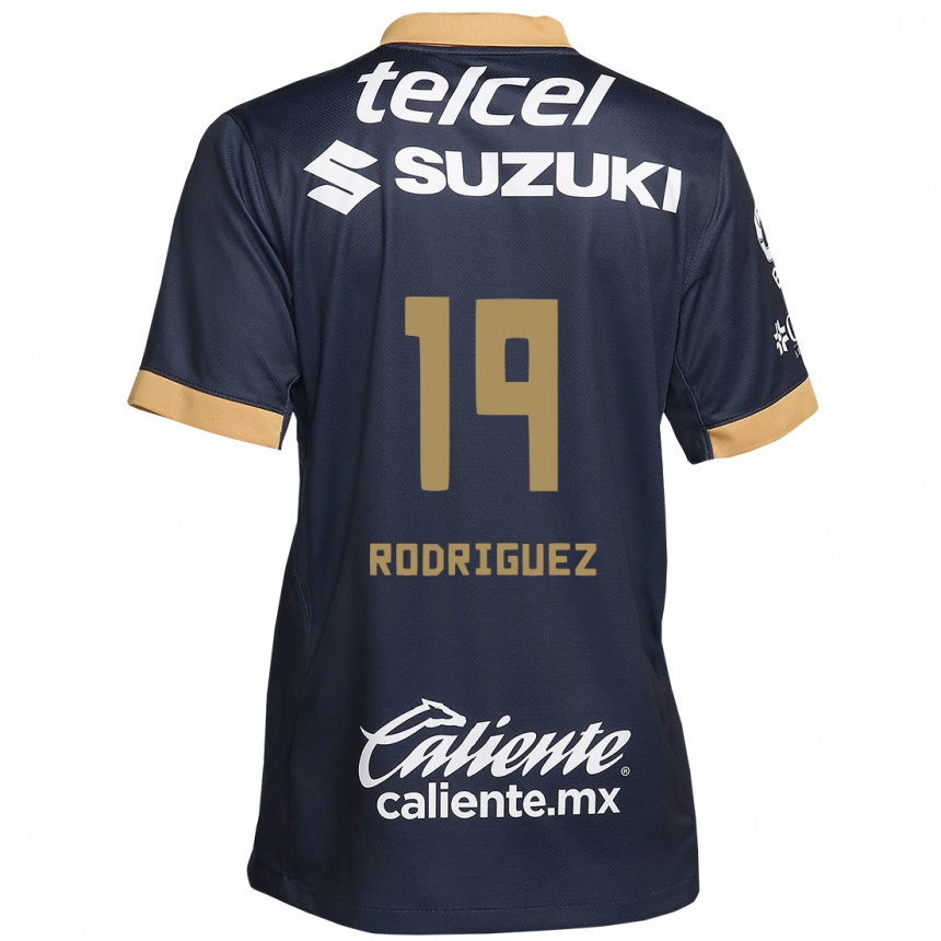 Kinder Fußball Yaneisy Rodriguez #19 Obsidian Gold Weiß Auswärtstrikot Trikot 2024/25 T-Shirt Luxemburg