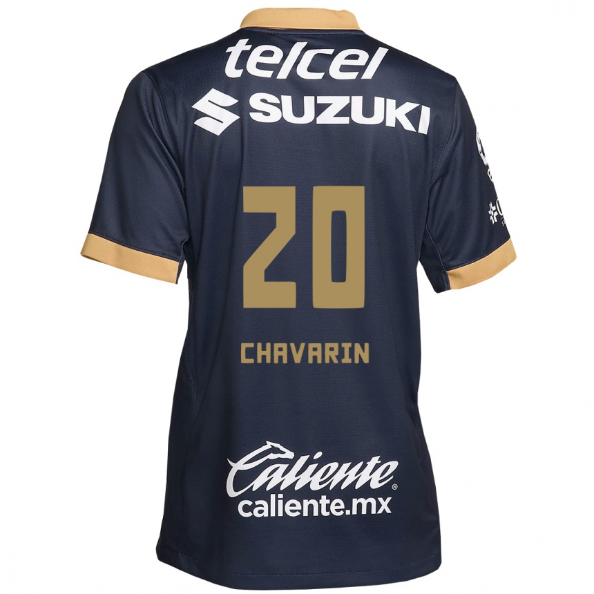 Kinder Fußball Aerial Chavarin #20 Obsidian Gold Weiß Auswärtstrikot Trikot 2024/25 T-Shirt Luxemburg