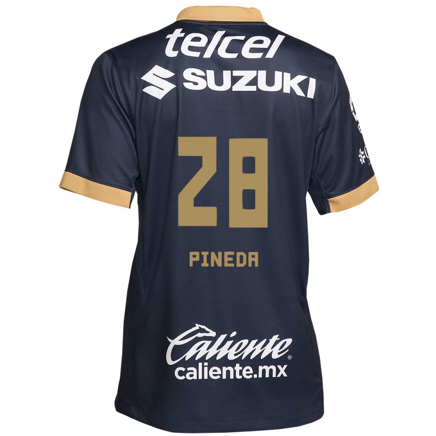 Kinder Fußball Grecia Pineda #28 Obsidian Gold Weiß Auswärtstrikot Trikot 2024/25 T-Shirt Luxemburg