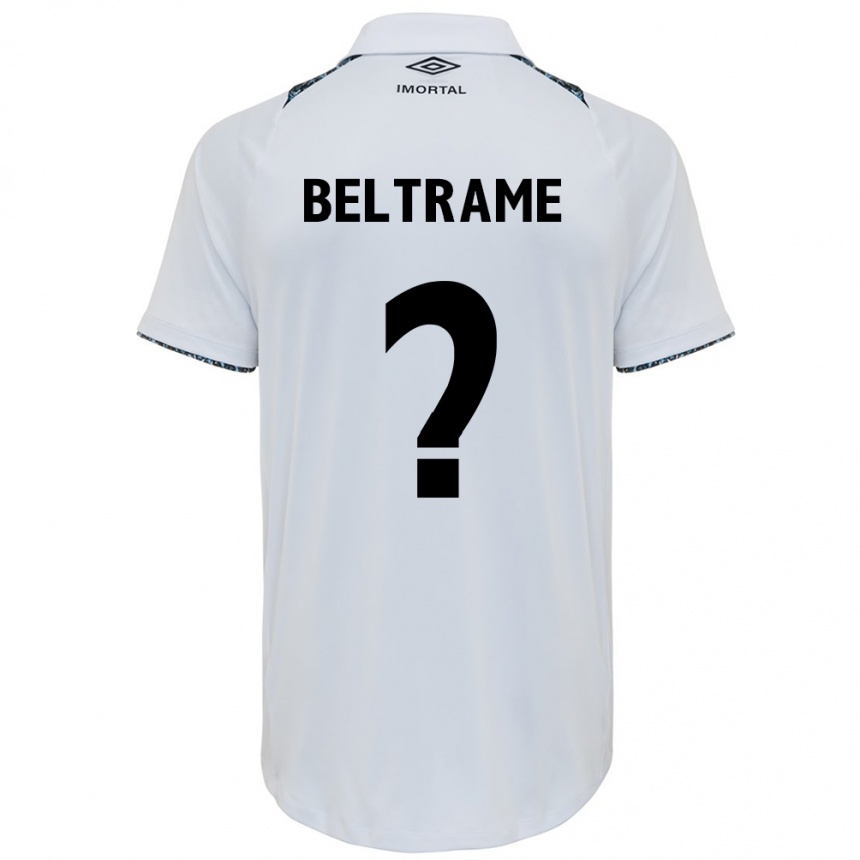 Kinder Fußball Thiago Beltrame #0 Weiß Blau Auswärtstrikot Trikot 2024/25 T-Shirt Luxemburg