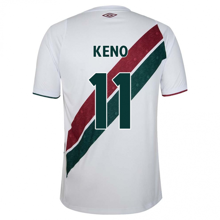 Kinder Fußball Keno #11 Weiß Grün Kastanienbraun Auswärtstrikot Trikot 2024/25 T-Shirt Luxemburg