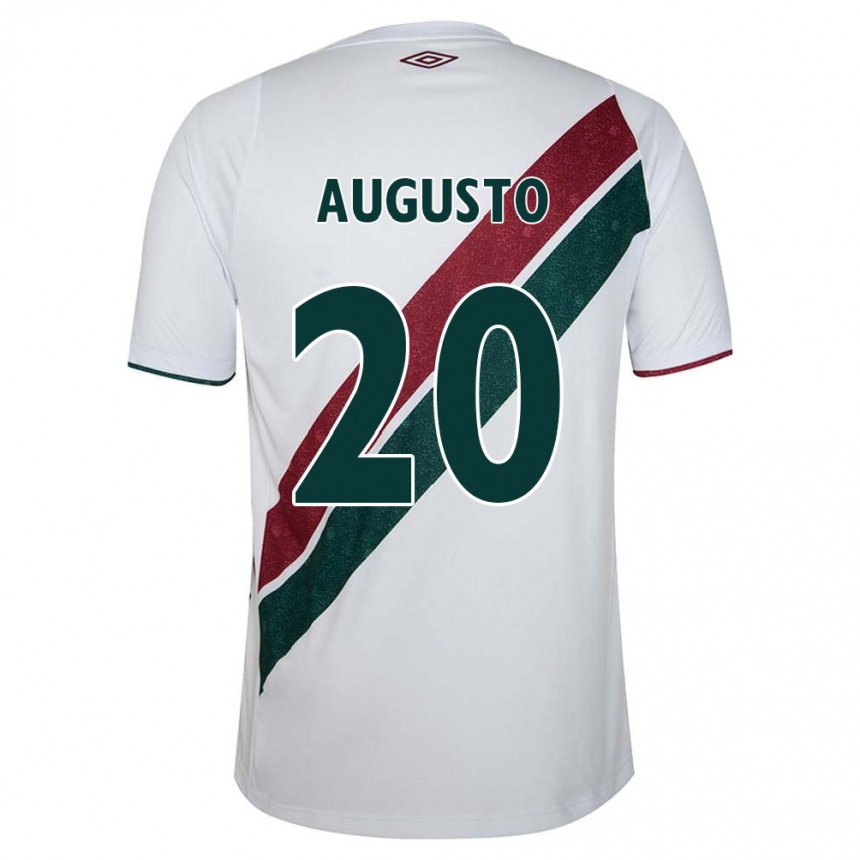 Kinder Fußball Renato Augusto #20 Weiß Grün Kastanienbraun Auswärtstrikot Trikot 2024/25 T-Shirt Luxemburg