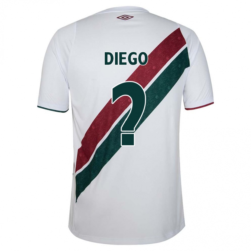 Kinder Fußball Diego #0 Weiß Grün Kastanienbraun Auswärtstrikot Trikot 2024/25 T-Shirt Luxemburg