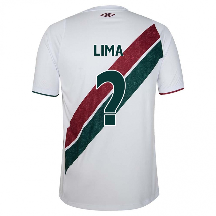 Kinder Fußball Daniel Lima #0 Weiß Grün Kastanienbraun Auswärtstrikot Trikot 2024/25 T-Shirt Luxemburg