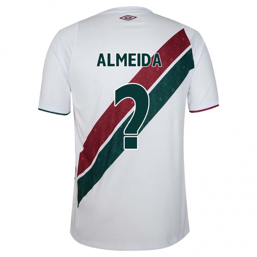 Kinder Fußball Kayky Almeida #0 Weiß Grün Kastanienbraun Auswärtstrikot Trikot 2024/25 T-Shirt Luxemburg