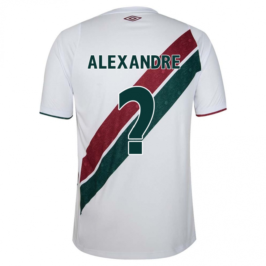 Kinder Fußball Alexandre #0 Weiß Grün Kastanienbraun Auswärtstrikot Trikot 2024/25 T-Shirt Luxemburg