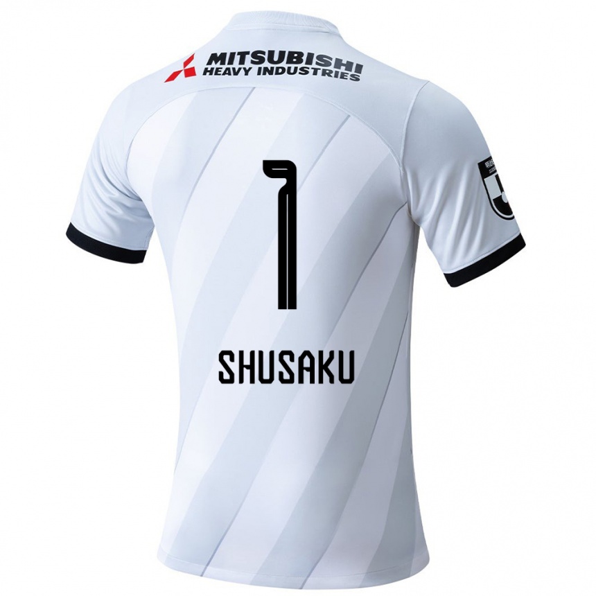 Kinder Fußball Shusaku Nishikawa #1 Weiß Grau Auswärtstrikot Trikot 2024/25 T-Shirt Luxemburg