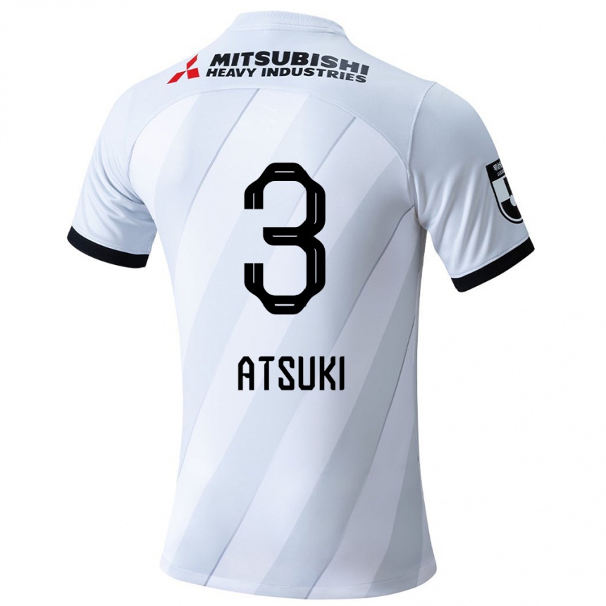 Kinder Fußball Atsuki Ito #3 Weiß Grau Auswärtstrikot Trikot 2024/25 T-Shirt Luxemburg