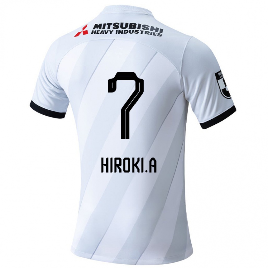 Kinder Fußball Hiroki Abe #7 Weiß Grau Auswärtstrikot Trikot 2024/25 T-Shirt Luxemburg