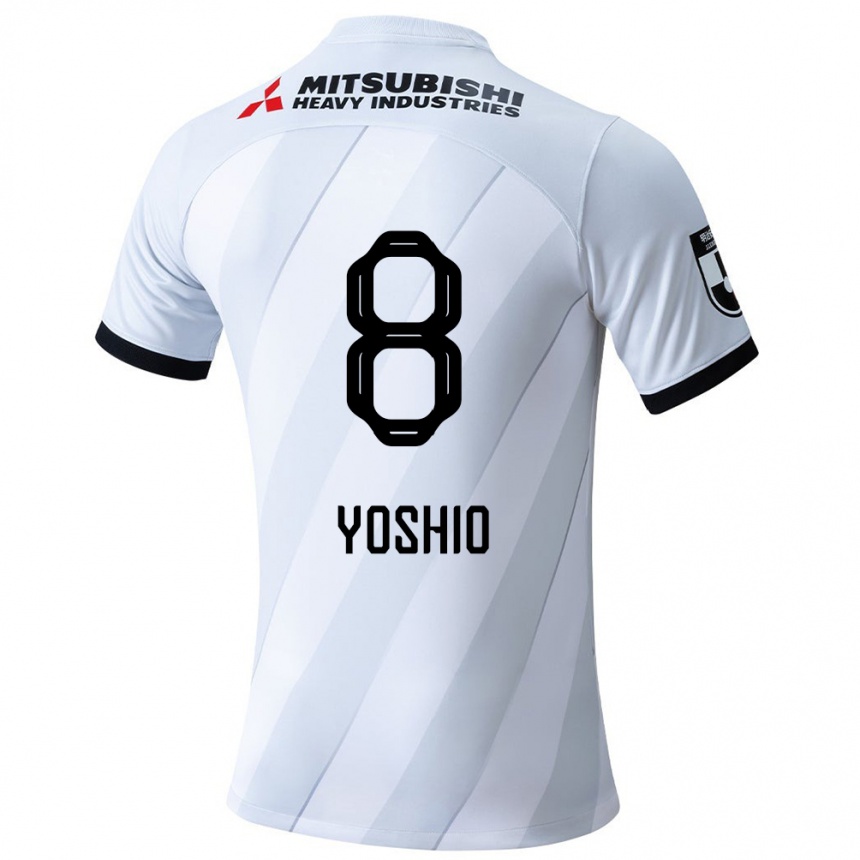 Kinder Fußball Yoshio Koizumi #8 Weiß Grau Auswärtstrikot Trikot 2024/25 T-Shirt Luxemburg