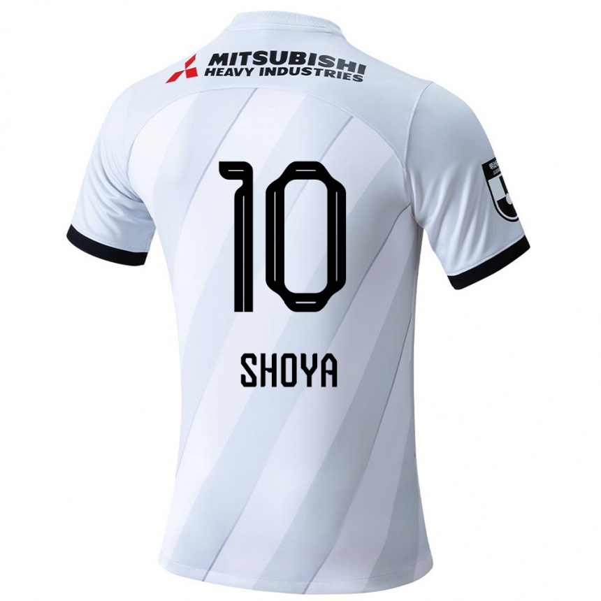 Kinder Fußball Shoya Nakajima #10 Weiß Grau Auswärtstrikot Trikot 2024/25 T-Shirt Luxemburg