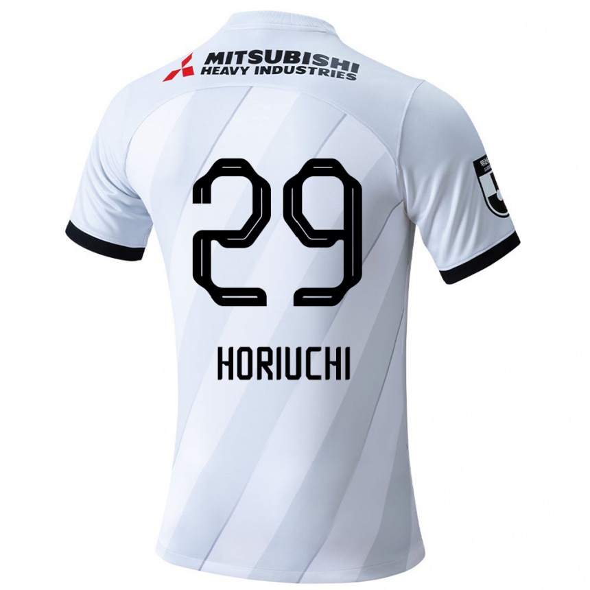 Kinder Fußball Yota Horiuchi #29 Weiß Grau Auswärtstrikot Trikot 2024/25 T-Shirt Luxemburg