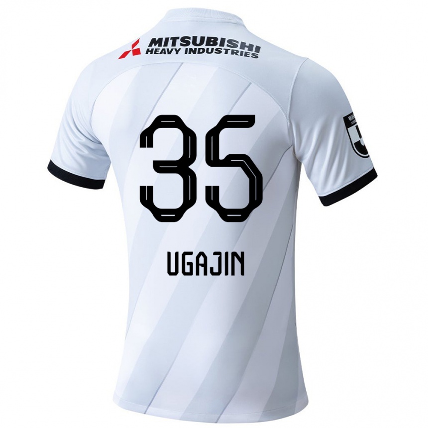 Kinder Fußball Tomoya Ugajin #35 Weiß Grau Auswärtstrikot Trikot 2024/25 T-Shirt Luxemburg