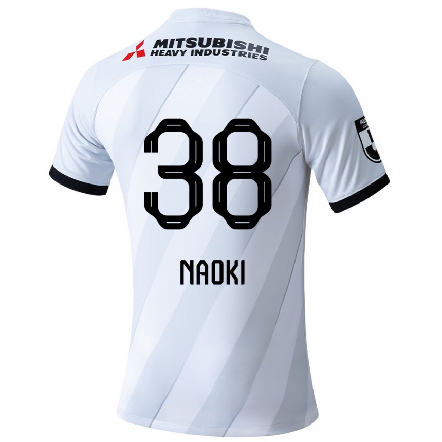 Kinder Fußball Naoki Maeda #38 Weiß Grau Auswärtstrikot Trikot 2024/25 T-Shirt Luxemburg