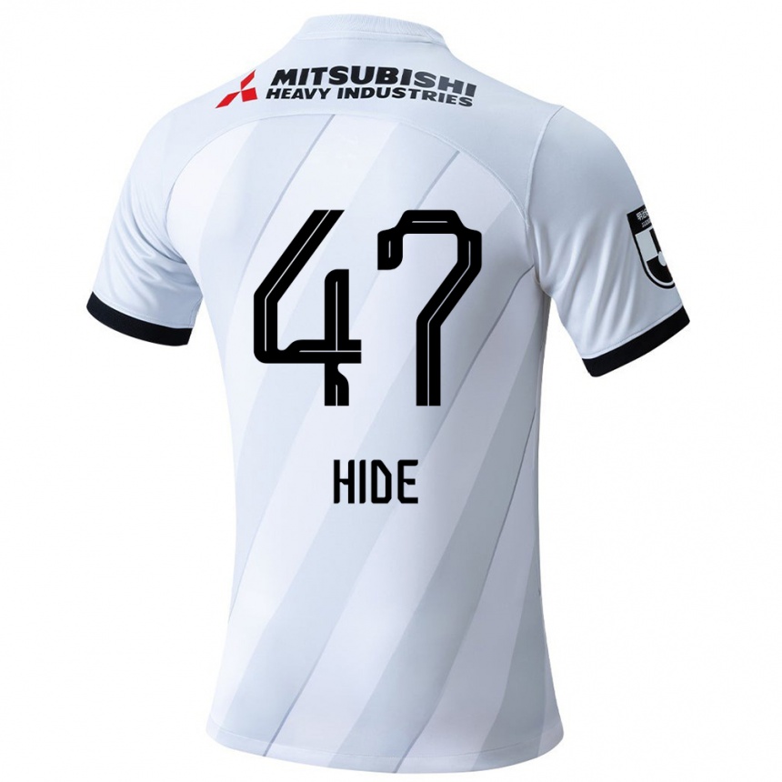 Kinder Fußball Hidetoshi Takeda #47 Weiß Grau Auswärtstrikot Trikot 2024/25 T-Shirt Luxemburg