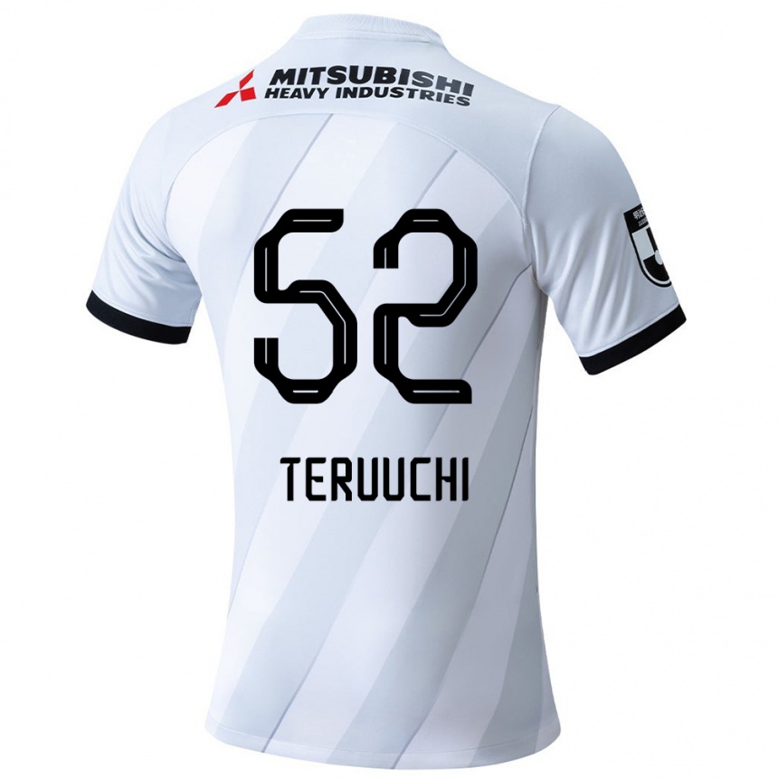 Kinder Fußball Toshikazu Teruuchi #52 Weiß Grau Auswärtstrikot Trikot 2024/25 T-Shirt Luxemburg