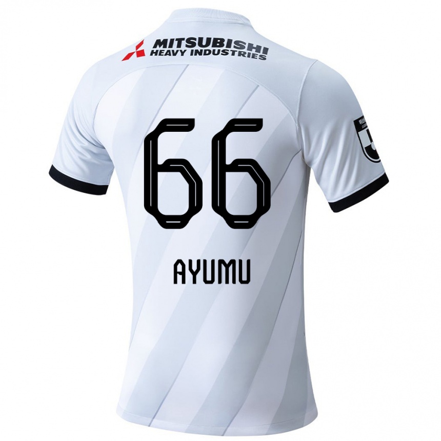 Kinder Fußball Ayumu Ohata #66 Weiß Grau Auswärtstrikot Trikot 2024/25 T-Shirt Luxemburg