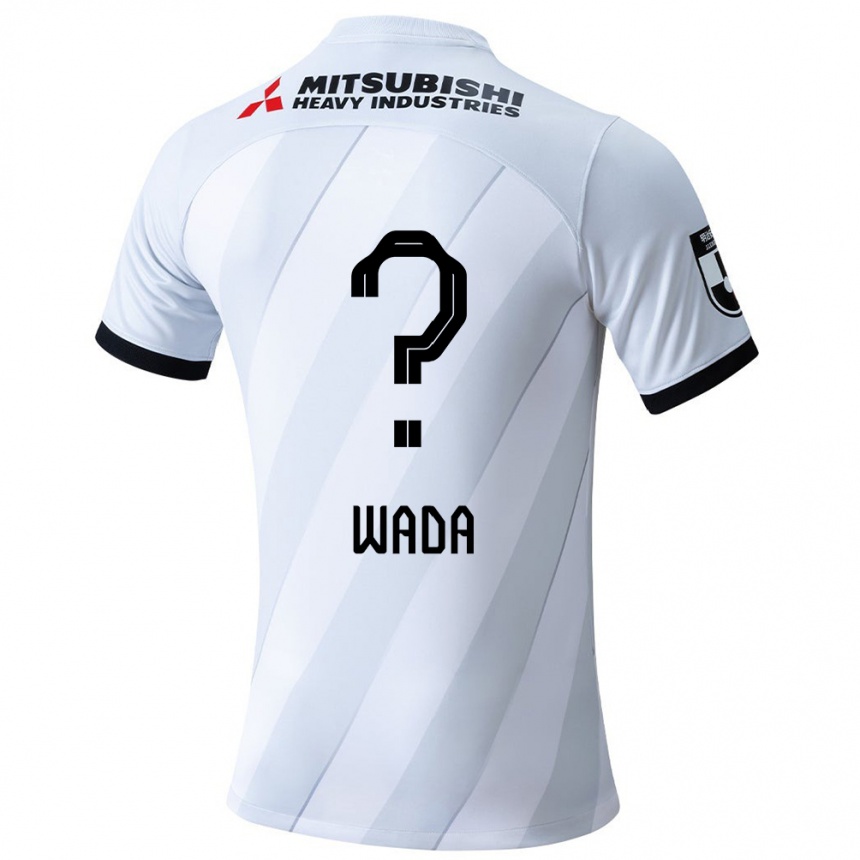 Kinder Fußball Naoya Wada #0 Weiß Grau Auswärtstrikot Trikot 2024/25 T-Shirt Luxemburg