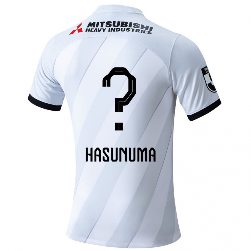 Kinder Fußball Shunsuke Hasunuma #0 Weiß Grau Auswärtstrikot Trikot 2024/25 T-Shirt Luxemburg