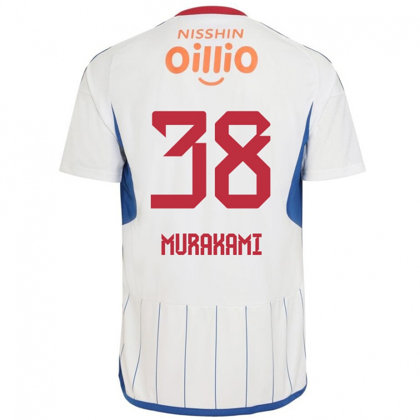 Kinder Fußball Yuhi Murakami #38 Weiß Blau Rot Auswärtstrikot Trikot 2024/25 T-Shirt Luxemburg