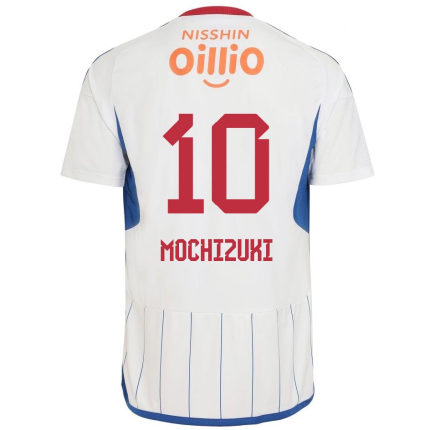 Kinder Fußball Kohei Mochizuki #10 Weiß Blau Rot Auswärtstrikot Trikot 2024/25 T-Shirt Luxemburg