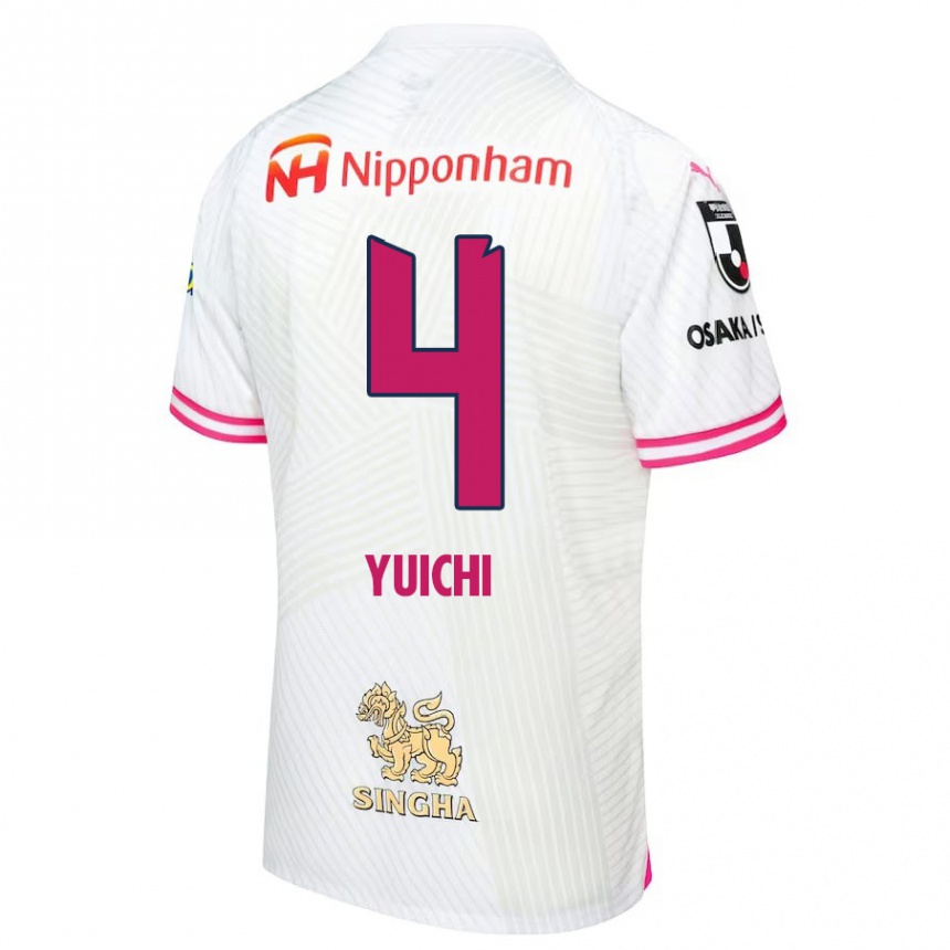 Kinder Fußball Yuichi Hirano #4 Weiß Rosa Auswärtstrikot Trikot 2024/25 T-Shirt Luxemburg