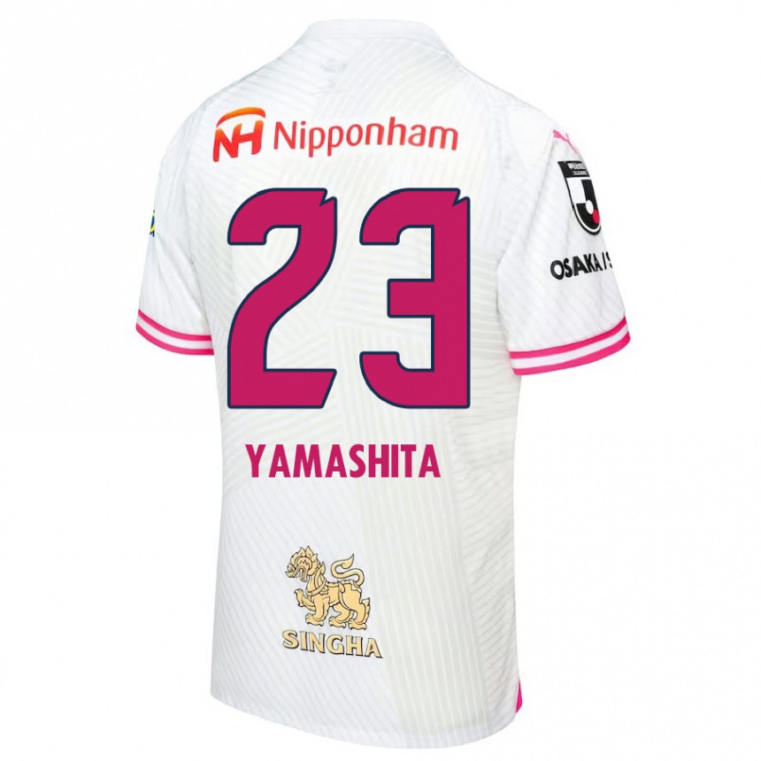 Kinder Fußball Tatsuya Yamashita #23 Weiß Rosa Auswärtstrikot Trikot 2024/25 T-Shirt Luxemburg