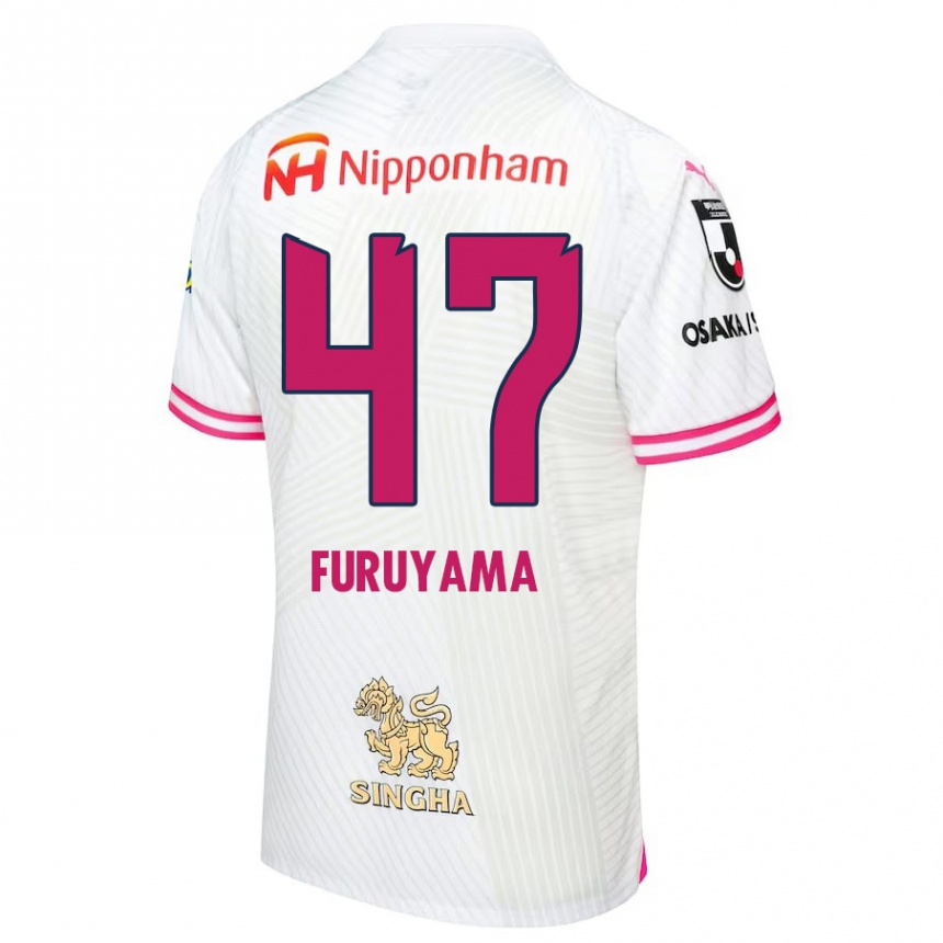 Kinder Fußball Kengo Furuyama #47 Weiß Rosa Auswärtstrikot Trikot 2024/25 T-Shirt Luxemburg