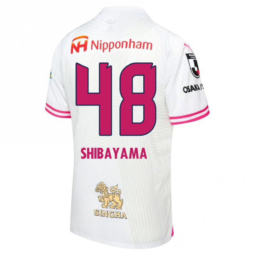 Kinder Fußball Masaya Shibayama #48 Weiß Rosa Auswärtstrikot Trikot 2024/25 T-Shirt Luxemburg