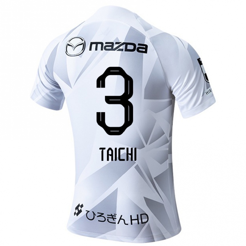 Kinder Fußball Taichi Yamasaki #3 Weiß Grau Schwarz Auswärtstrikot Trikot 2024/25 T-Shirt Luxemburg