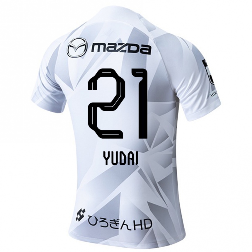 Kinder Fußball Yudai Tanaka #21 Weiß Grau Schwarz Auswärtstrikot Trikot 2024/25 T-Shirt Luxemburg