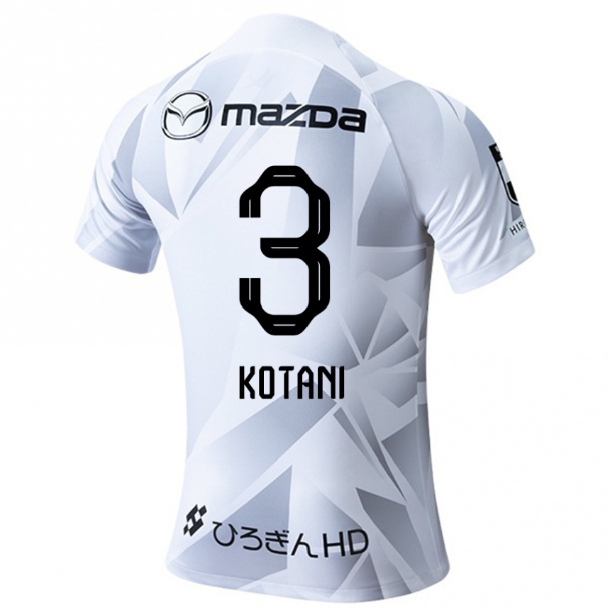 Kinder Fußball Fuga Kotani #3 Weiß Grau Schwarz Auswärtstrikot Trikot 2024/25 T-Shirt Luxemburg