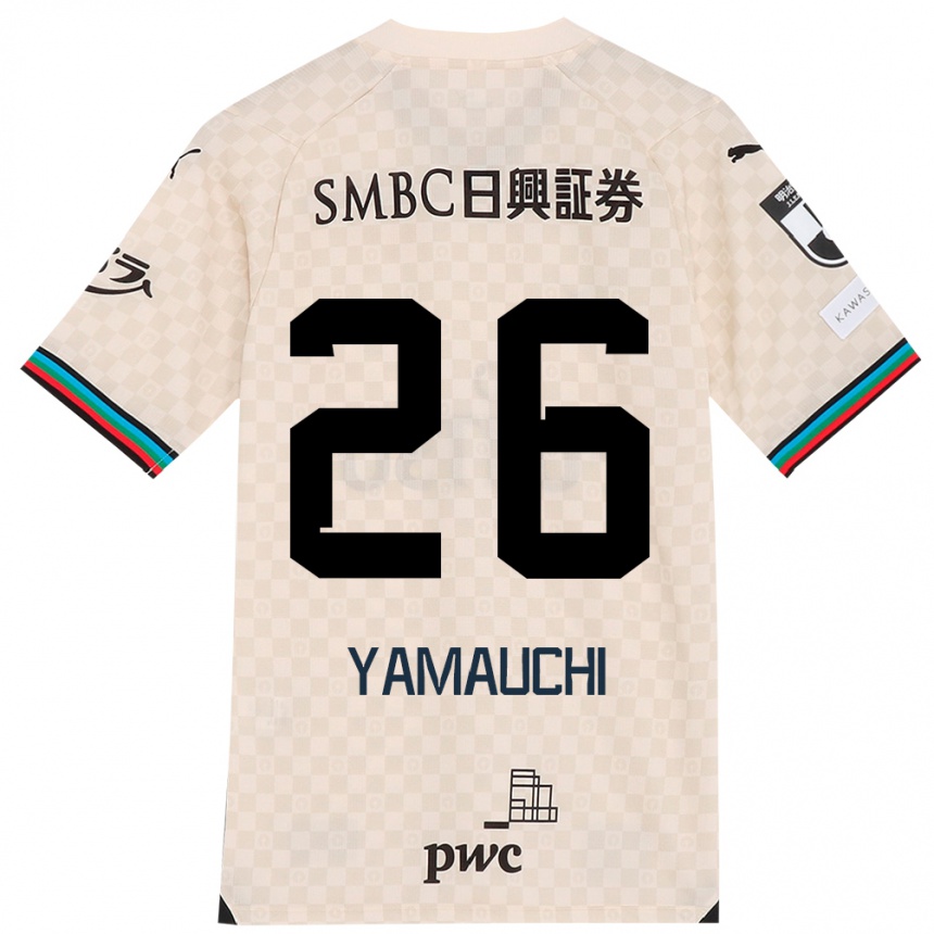 Kinder Fußball Hinata Yamauchi #26 Weiß Grau Auswärtstrikot Trikot 2024/25 T-Shirt Luxemburg