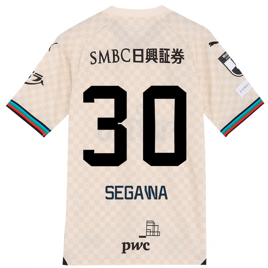 Kinder Fußball Yusuke Segawa #30 Weiß Grau Auswärtstrikot Trikot 2024/25 T-Shirt Luxemburg