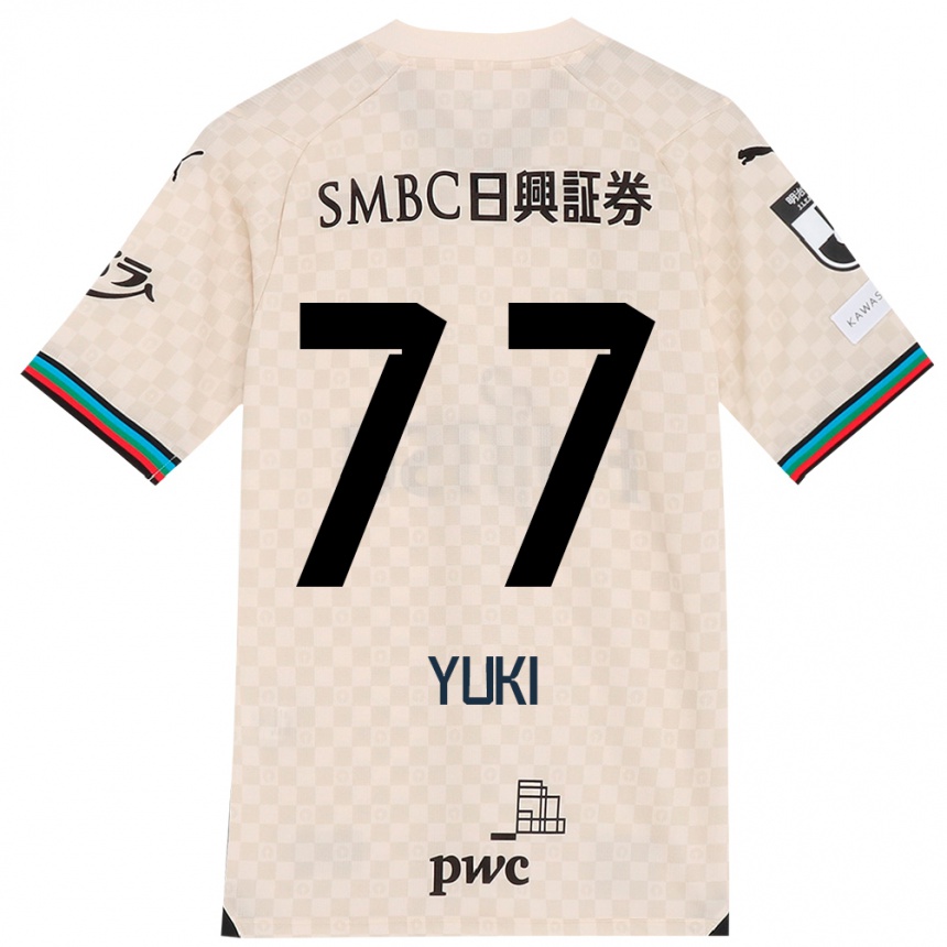 Kinder Fußball Yuki Yamamoto #77 Weiß Grau Auswärtstrikot Trikot 2024/25 T-Shirt Luxemburg