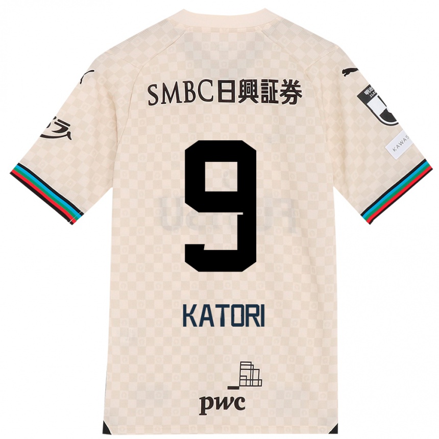 Kinder Fußball Takeshi Katori #9 Weiß Grau Auswärtstrikot Trikot 2024/25 T-Shirt Luxemburg