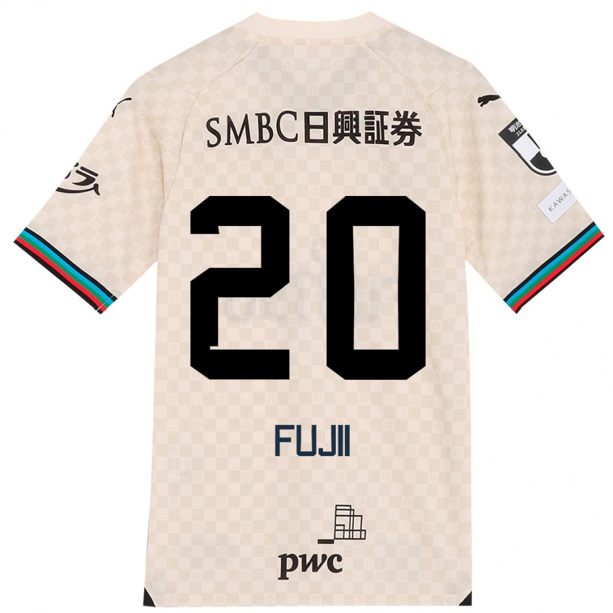 Kinder Fußball Rensuke Fujii #20 Weiß Grau Auswärtstrikot Trikot 2024/25 T-Shirt Luxemburg