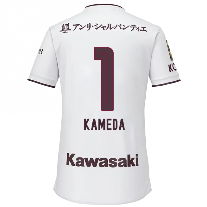 Kinder Fußball Taiga Kameda #1 Weiß Rot Auswärtstrikot Trikot 2024/25 T-Shirt Luxemburg