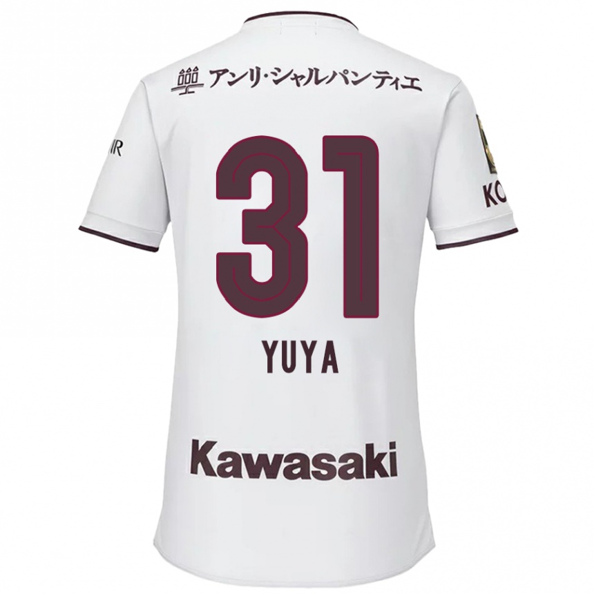 Kinder Fußball Yuya Nakasaka #31 Weiß Rot Auswärtstrikot Trikot 2024/25 T-Shirt Luxemburg