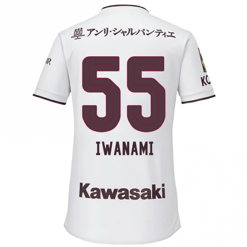 Kinder Fußball Takuya Iwanami #55 Weiß Rot Auswärtstrikot Trikot 2024/25 T-Shirt Luxemburg