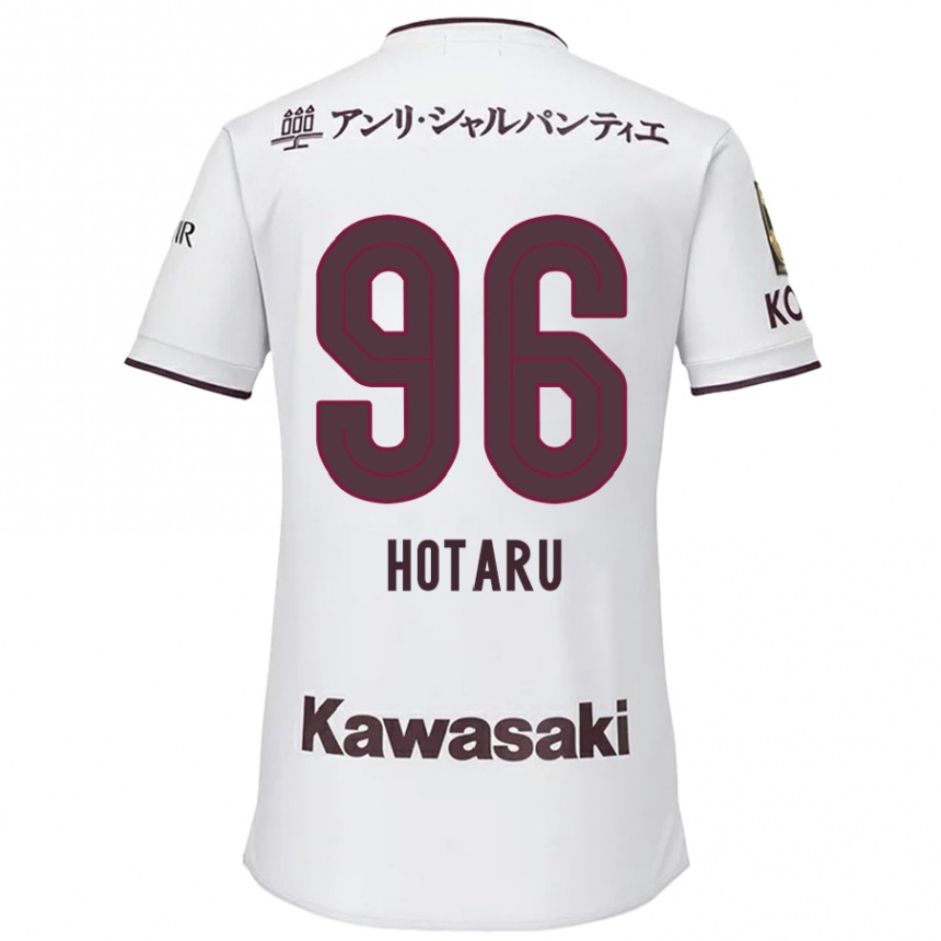 Kinder Fußball Hotaru Yamaguchi #96 Weiß Rot Auswärtstrikot Trikot 2024/25 T-Shirt Luxemburg