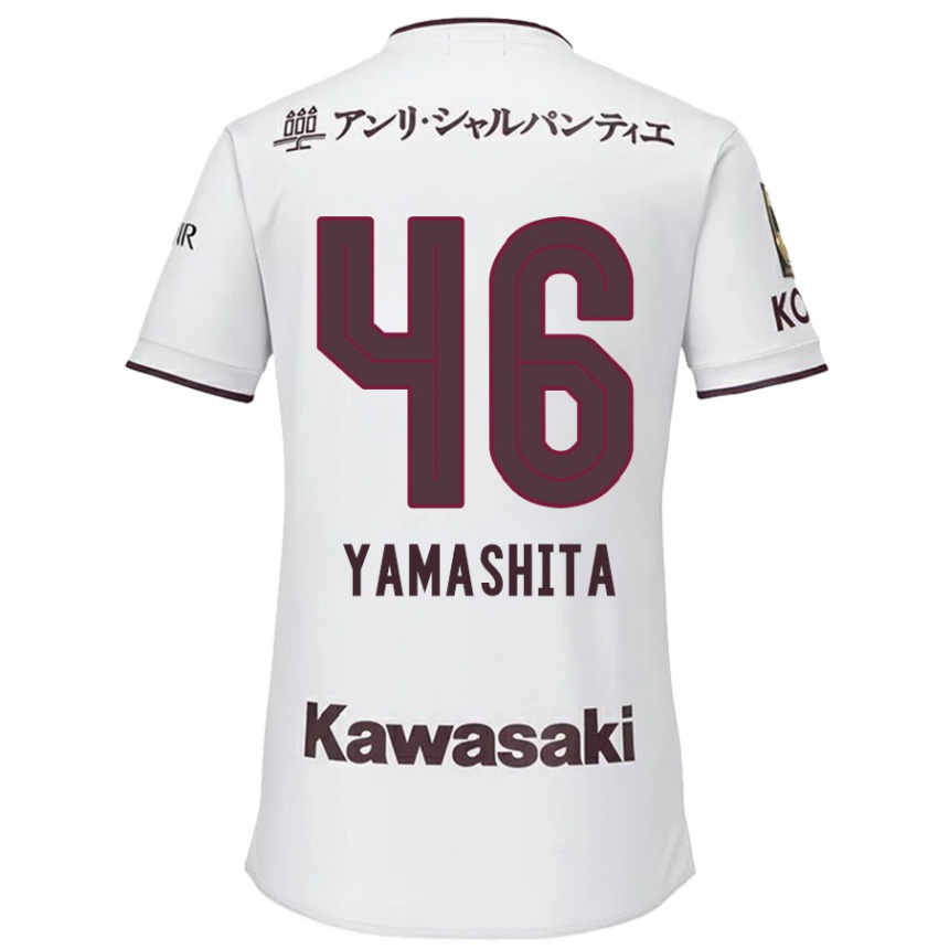 Kinder Fußball Hiroto Yamashita #46 Weiß Rot Auswärtstrikot Trikot 2024/25 T-Shirt Luxemburg