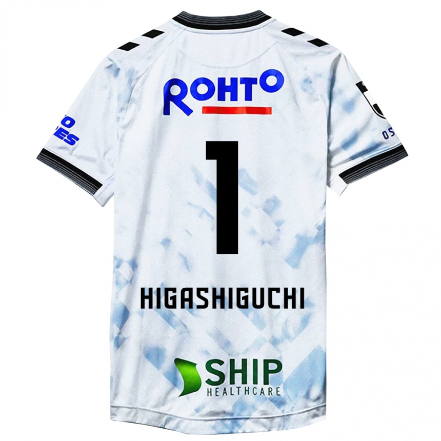 Kinder Fußball Masaaki Higashiguchi #1 Weiß Schwarz Auswärtstrikot Trikot 2024/25 T-Shirt Luxemburg