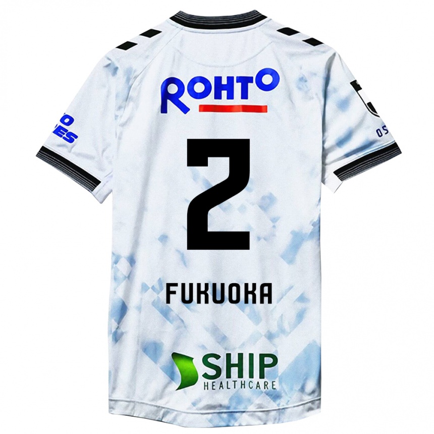 Kinder Fußball Shota Fukuoka #2 Weiß Schwarz Auswärtstrikot Trikot 2024/25 T-Shirt Luxemburg