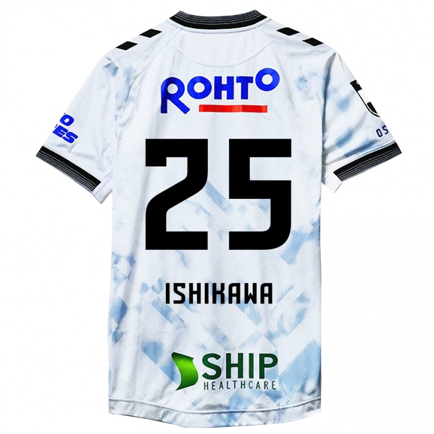 Kinder Fußball Kei Ishikawa #25 Weiß Schwarz Auswärtstrikot Trikot 2024/25 T-Shirt Luxemburg